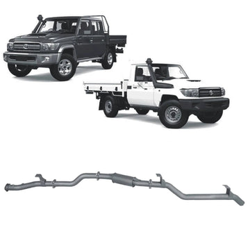 Redback Extreme Duty Exhaust for Toyota Landcruiser 79 Series with Auxiliary Fuel Tank (11/2016 onwards) - Brixton 4x4 - Buy Online Now!